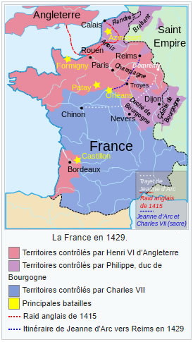 Carte de France - 1429