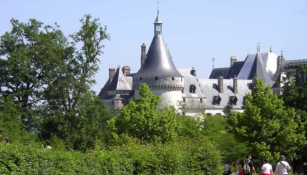 vue du château de Chaumont depuis le jardin