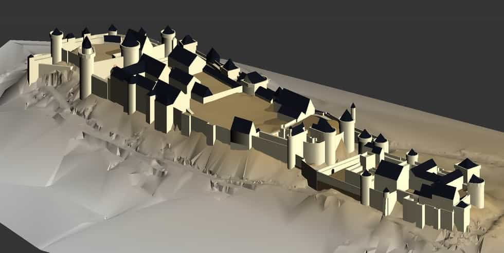 Forteresse de Chinon au XVe siècle